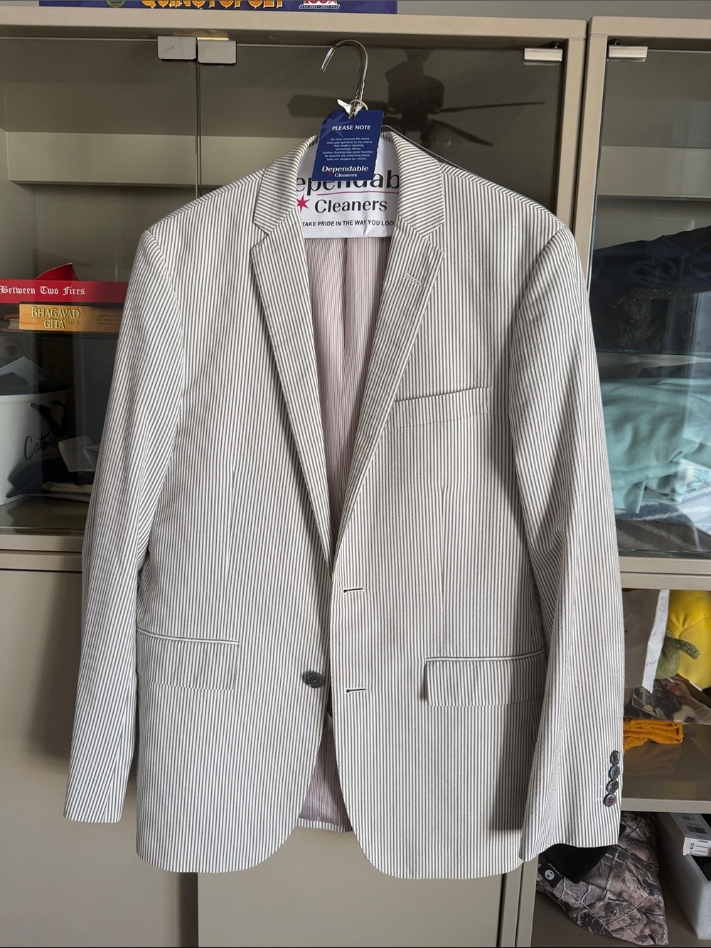 Brooks Brothers Light Gray Pinstripe Blazer